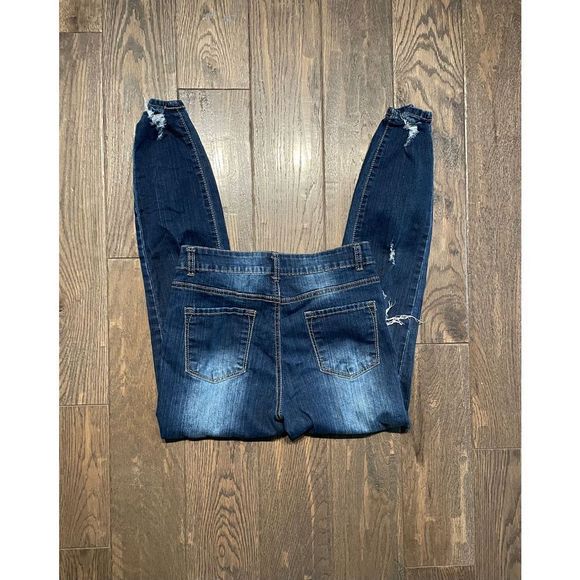 Thread & Others Distressed Skinny Mid Rise Jeans - Picture 2 of 6